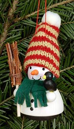 Snowman with Broom - Ulbricht<br>Wobble Ornament